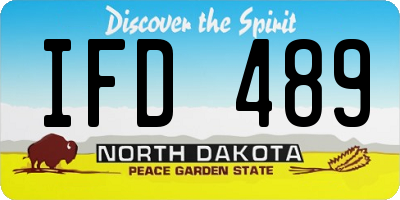 ND license plate IFD489