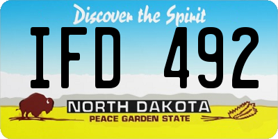 ND license plate IFD492