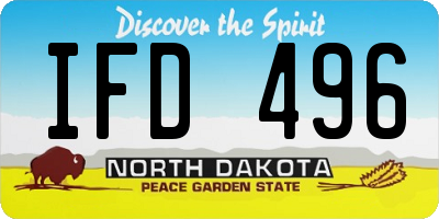 ND license plate IFD496