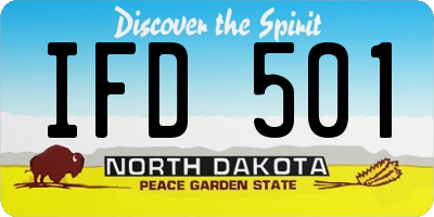 ND license plate IFD501