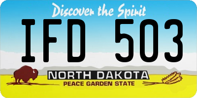 ND license plate IFD503