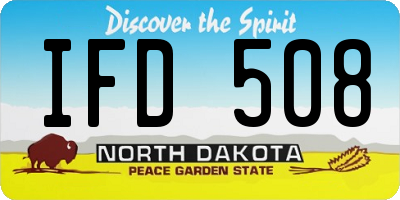 ND license plate IFD508