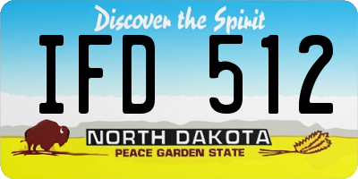 ND license plate IFD512
