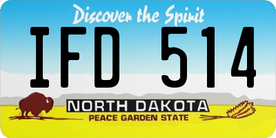 ND license plate IFD514