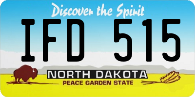 ND license plate IFD515