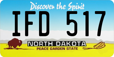 ND license plate IFD517