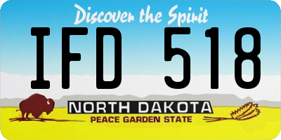 ND license plate IFD518