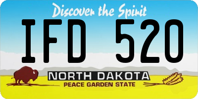 ND license plate IFD520