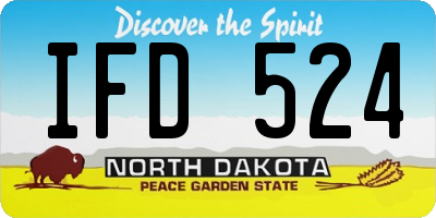 ND license plate IFD524