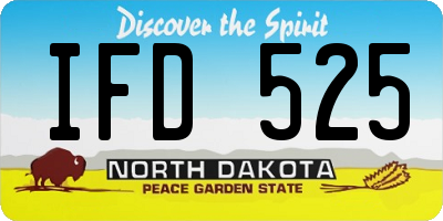 ND license plate IFD525