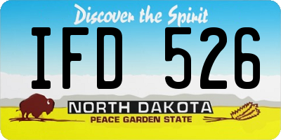 ND license plate IFD526