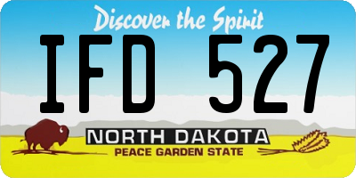 ND license plate IFD527