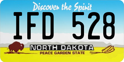 ND license plate IFD528