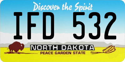 ND license plate IFD532