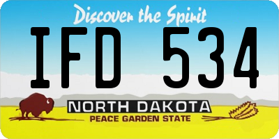 ND license plate IFD534