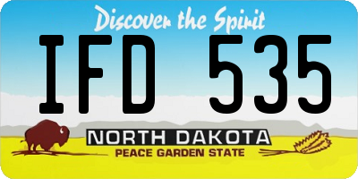 ND license plate IFD535