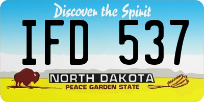 ND license plate IFD537