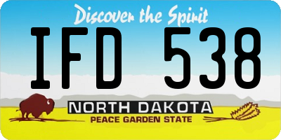 ND license plate IFD538
