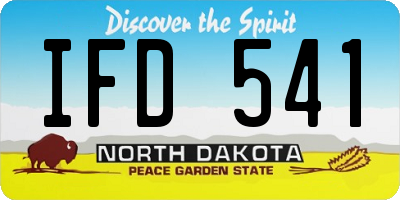 ND license plate IFD541