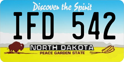 ND license plate IFD542