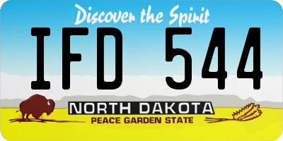 ND license plate IFD544