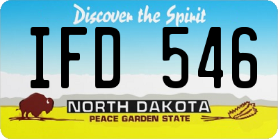 ND license plate IFD546