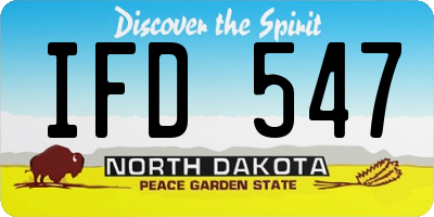 ND license plate IFD547