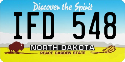 ND license plate IFD548