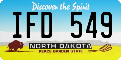 ND license plate IFD549
