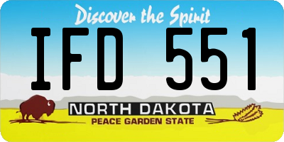 ND license plate IFD551