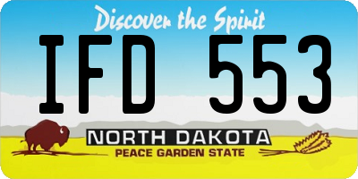 ND license plate IFD553
