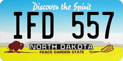 ND license plate IFD557