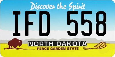 ND license plate IFD558