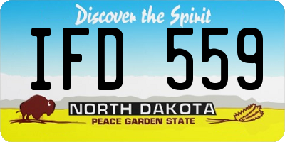ND license plate IFD559