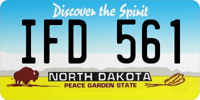 ND license plate IFD561