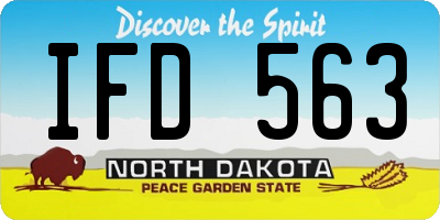 ND license plate IFD563
