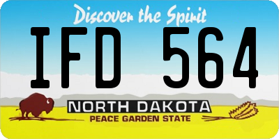 ND license plate IFD564