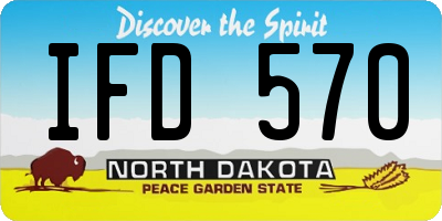 ND license plate IFD570