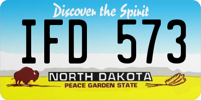 ND license plate IFD573