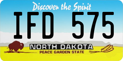 ND license plate IFD575