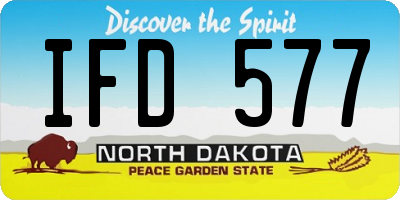 ND license plate IFD577