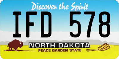 ND license plate IFD578