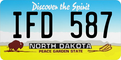 ND license plate IFD587