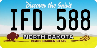 ND license plate IFD588