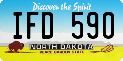 ND license plate IFD590