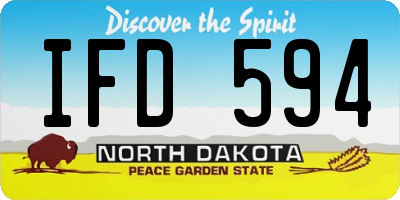 ND license plate IFD594