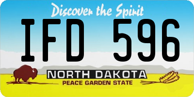 ND license plate IFD596