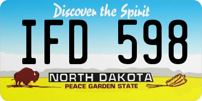 ND license plate IFD598