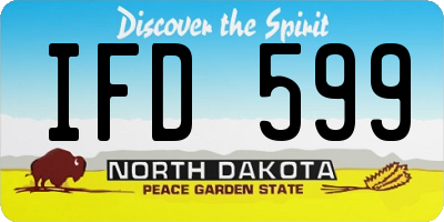 ND license plate IFD599