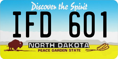 ND license plate IFD601